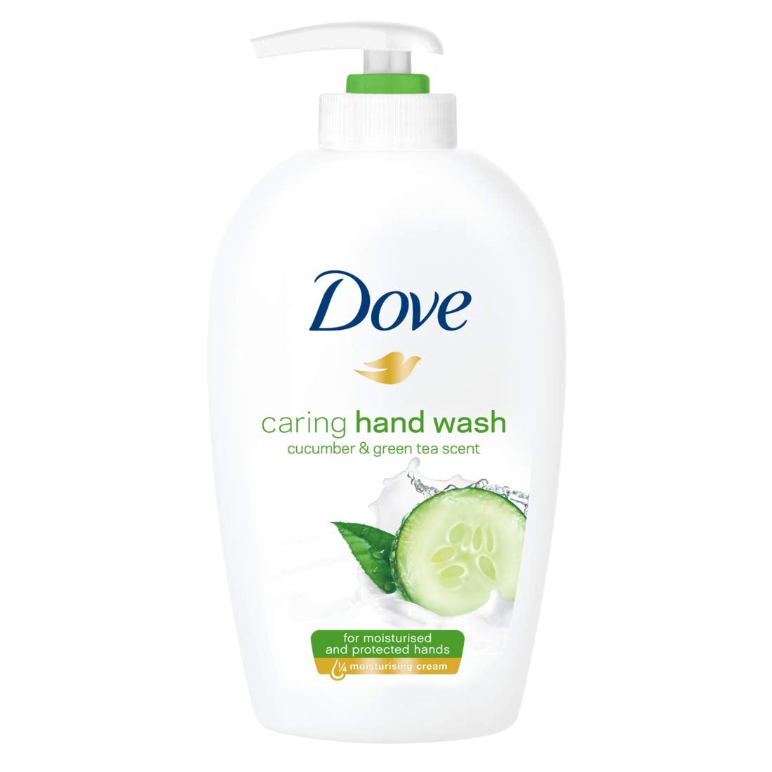Caring Hand Wash Cucumber & Green Tea Scent | PH Balanced Scented Moisturizing Hand Soap for Working Hands and Dry Hands | 8.45 Oz