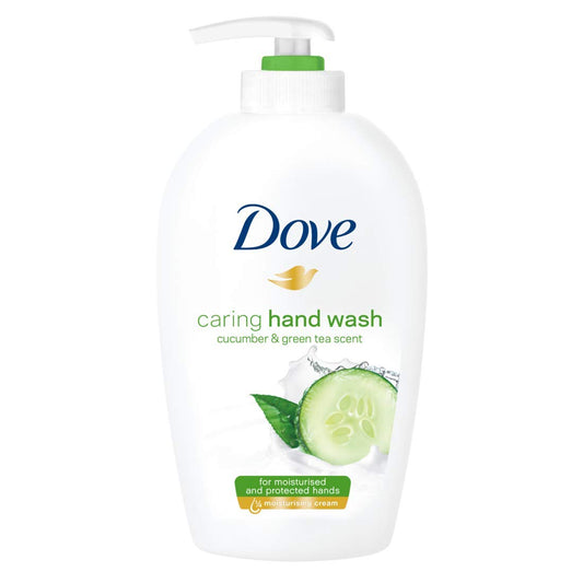 Caring Hand Wash Cucumber & Green Tea Scent | PH Balanced Scented Moisturizing Hand Soap for Working Hands and Dry Hands | 8.45 Oz
